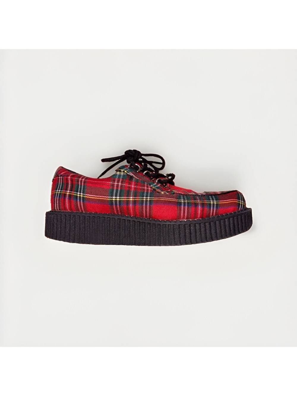 TUK Anarchic Creeper Red Tartan Plaid Platform Shoes Men’s 9 Women’s 10